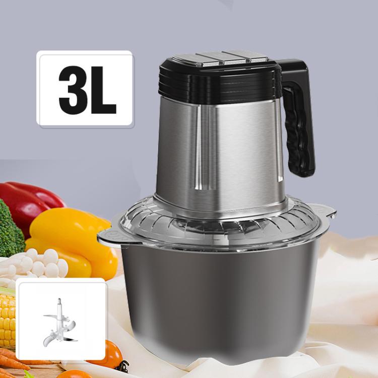 3L stainless steel meat grinder base with stainless top unit and black handle