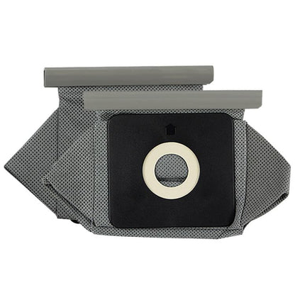 Set of 2 dust collection bags for LG vacuum, black pouch with cream circular opening