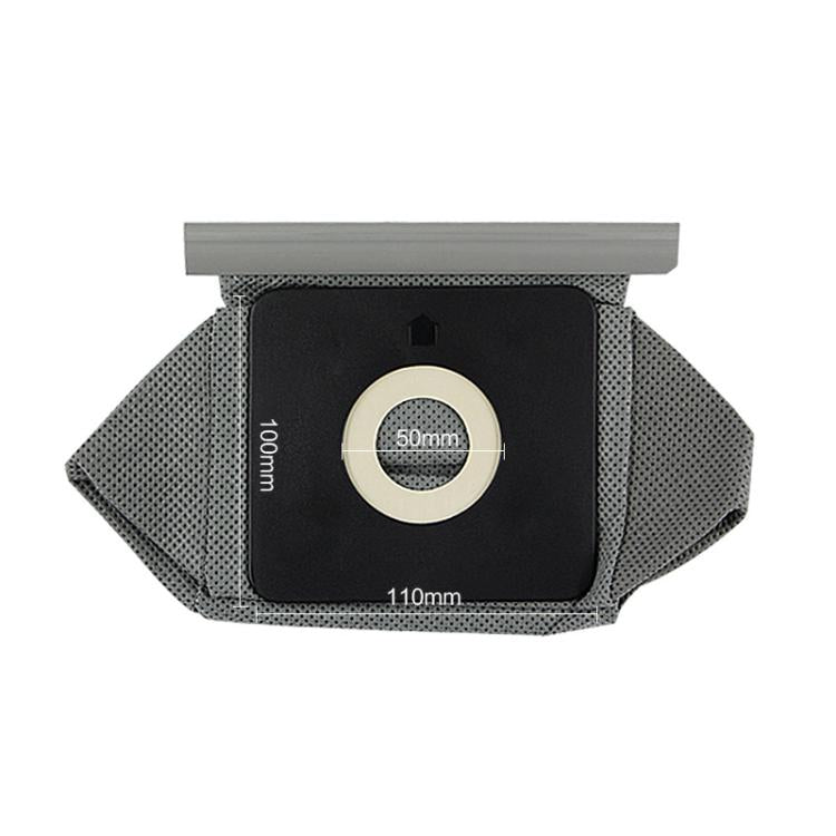 Dust bag for LG vacuum, black pouch with cream ring and gray mesh filter bag