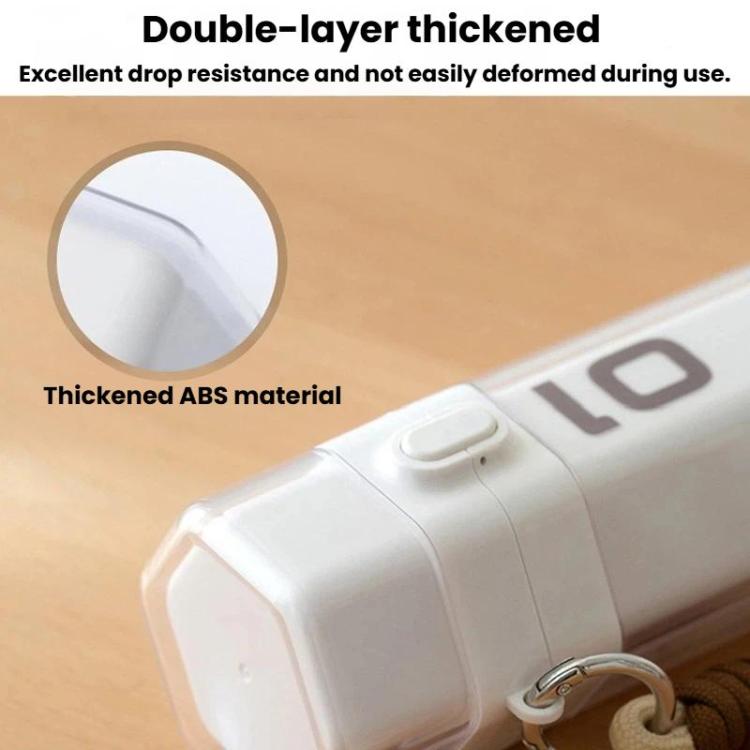 White pen box pencil holder close-up with thickened double-layer body