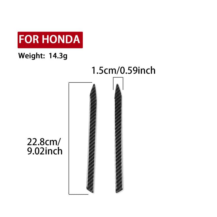 Black carbon-fiber center post protector stickers, includes center pad and 2 side strips