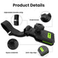Black awning clip set with green latch, nylon straps, and knob screw detail