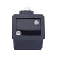 Black RV door lock front plate with two knobs and key cylinder