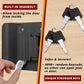 Black RV door lock with keys and deadbolt locking concept
