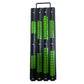 Green and black 1/4 to 1/2 drive socket organizer tray with carry handle