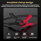 Insulated power clamp cables with red and black insulated alligator clips