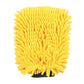Yellow chenille-style car wash pad for scrubbing and cleaning