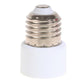 White lamp holder adapter with silver E27 screw threads