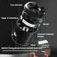 Black portable car ashtray vacuum cleaner with visible fan, brush, filter area