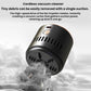 Compact cordless car ashtray vacuum cleaner with suction ports, black body