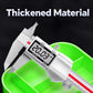 Thickened green mini tackle box interior shown with caliper for material thickness.