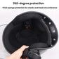 Black safety helmet interior with padded liner and textured ear/cheek area