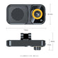 Black visor-style Bluetooth car speaker with side buttons and speaker grille