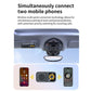 Car-mounted visor Bluetooth speaker with orange dial and two phone connection dock
