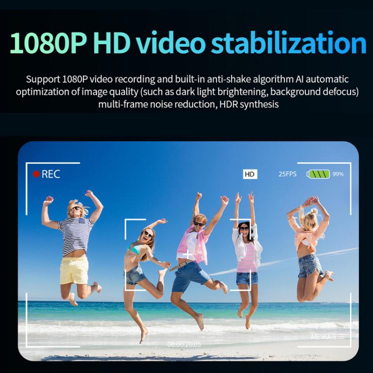 CY01 smart glasses featuring 1080p video stabilization