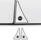 White triangular car door corner bumper guard stickers with circular mounting holes