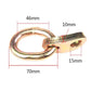 Zinc-plated steel lifting ring dimensions: 70mm, 46mm, 15mm, 10mm