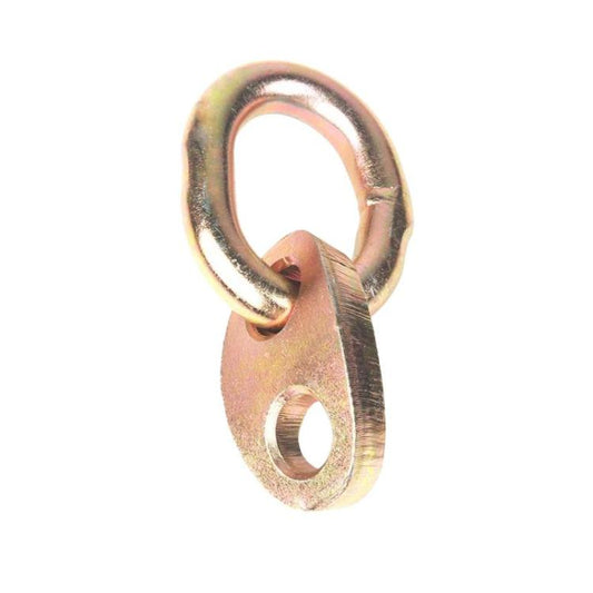 Zinc-plated steel lifting ring eyelet with mounting hole