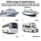Infographic for a vehicle power cutoff switch used on ship, yacht, bus, and motorhome