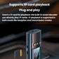 Black Bluetooth audio adapter with LED display, TF card slot, and plug-and-play design
