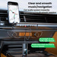 Bluetooth audio adapter mounted near a car dashboard vent with LED display screen