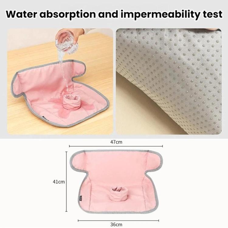 Pink waterproof car seat protector pad dimensions diagram with seatbelt area