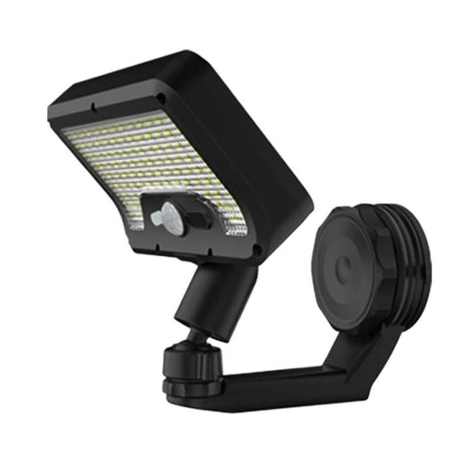 Solar motion sensor wall light with black LED panel and magnetic wall mount