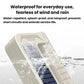 White foldable solar lantern with sealed water-splash design over solar panel