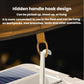 Foldable solar lantern with hidden top handle hook