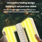 Foldable solar lantern with bright dual-sided LED light panels