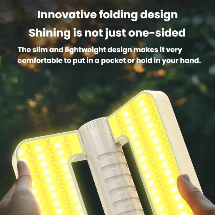 Foldable solar lantern with bright dual-sided LED light panels