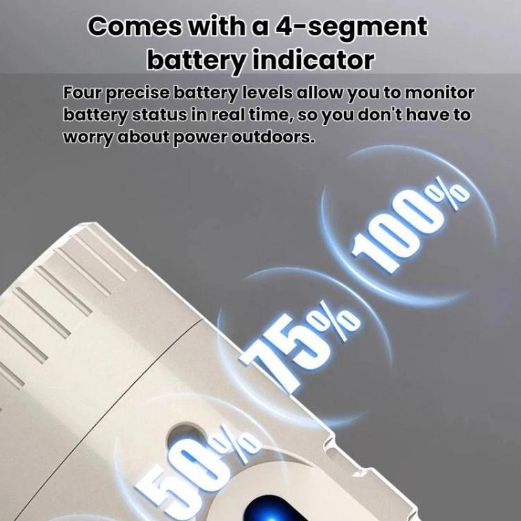 Foldable solar lantern with 4-segment battery indicator display