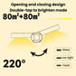 Foldable solar lantern with adjustable opening hinge for light direction