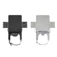 Kids airplane seat hammock in black and gray with head panel and front leg straps