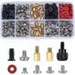 228-piece PC screw set assortment with mixed metal screws, standoffs, and washers
