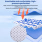 Perforated knee brace pad with breathable cushioning for knee support