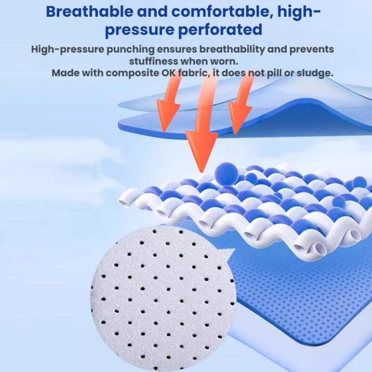 Perforated knee brace pad with breathable cushioning for knee support