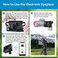 Black electronic eyepiece camera with telescope adapter and smartphone mount