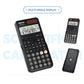 OSALO scientific calculator front and side views with LCD display and dark keypad