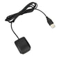 Black GPS USB receiver with long cable and USB connector