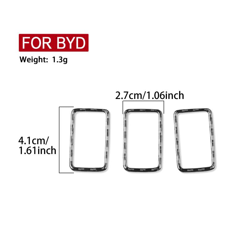 Vehicle height adjustment decorative stickers, 3 black rectangular frame pieces