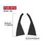 Black rear door panel decorative stickers with dimensions shown (2-piece set)