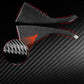 Red-accent carbon-fiber style rear door panel decorative stickers (set of 2)