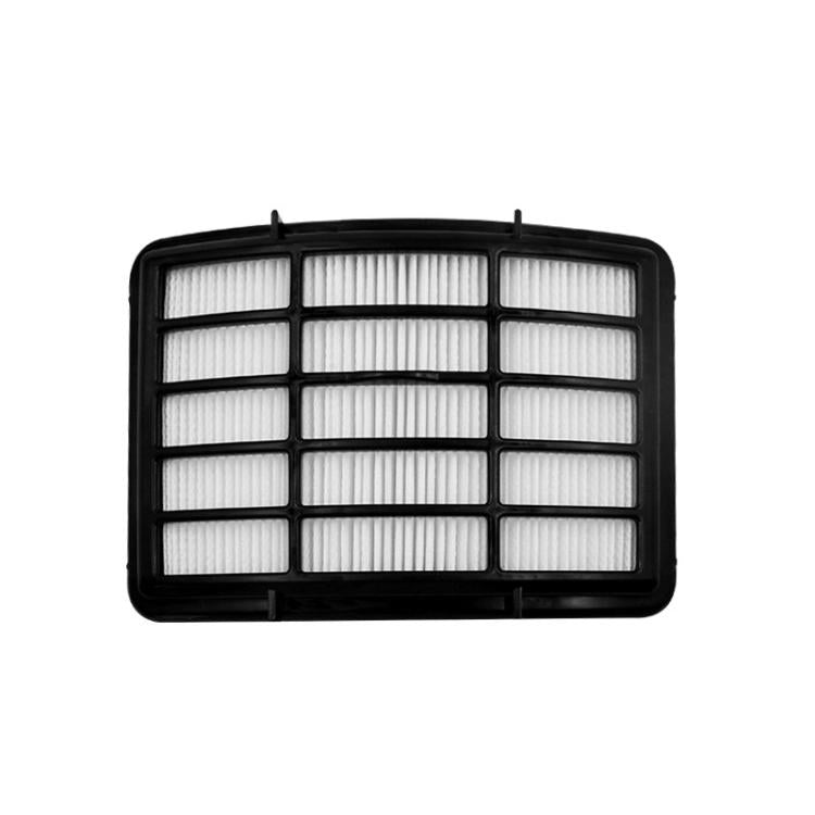 Black rectangular vacuum filter with pleated mesh insert
