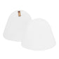 Two white cotton vacuum filters, oval half-moon pads