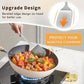 Stainless steel slotted spatula with beveled edge for nonstick cookware