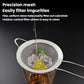 Stainless steel precision mesh oil strainer with long handles for filtering liquids