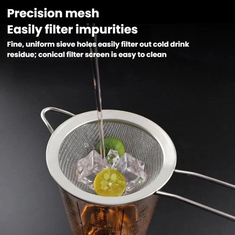 Stainless steel precision mesh oil strainer with long handles for filtering liquids