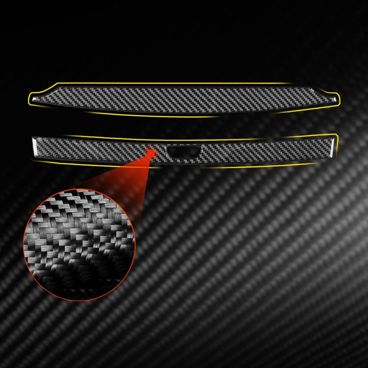 Black carbon-fiber texture navigation trim sticker set with highlighted edges