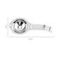 Stainless steel egg separator size with round cup and long handle, 17.5 cm